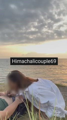beach blowjob cuckold desi exhibitionist indian clip