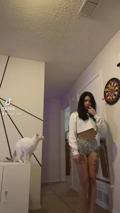 Big Ass College Petite Tattoo clip