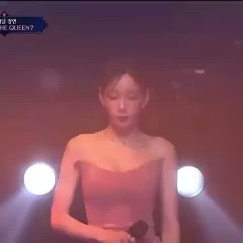 Cleavage Dress Korean clip