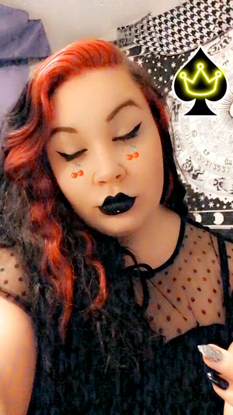 bbw femdom goth smoking clip