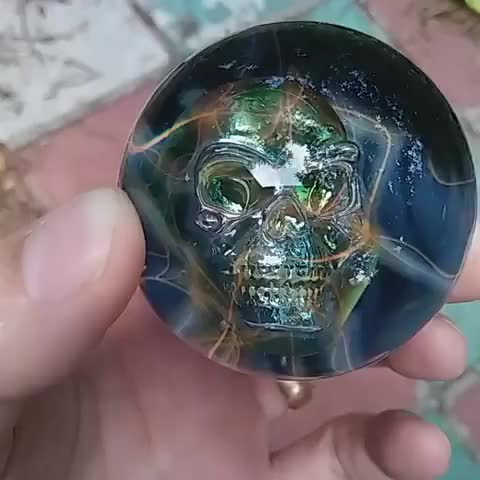 Hand made glass marble