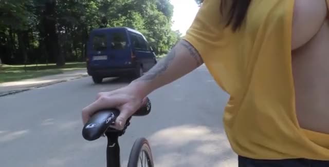 Bicycle Commuting- Free Big Natural Tits Porn Video 3b