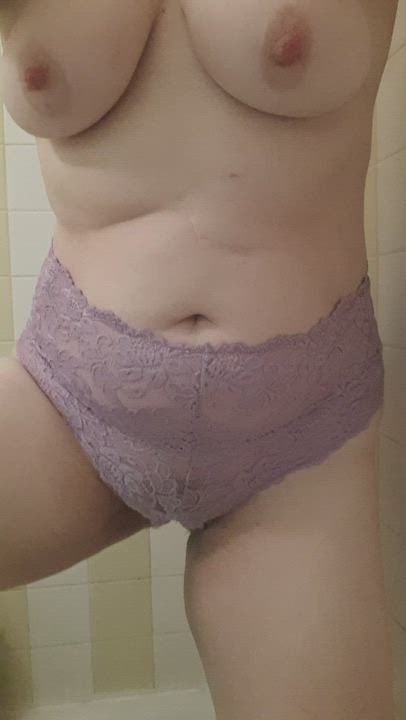 Too much coffee and sexy panties leads to wetting