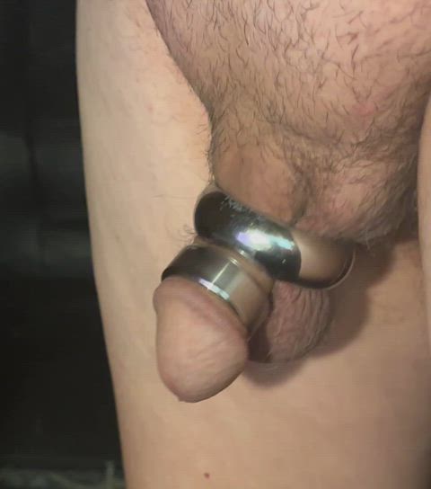 Hanging swinging dick with rings