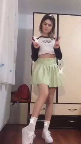 Babe Skirt Slave clip