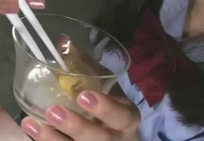 cum cum in mouth food fetish clip