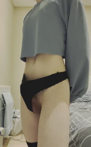 My pale butt picks up the faintest of marks ? leave your mark on this femboy booty