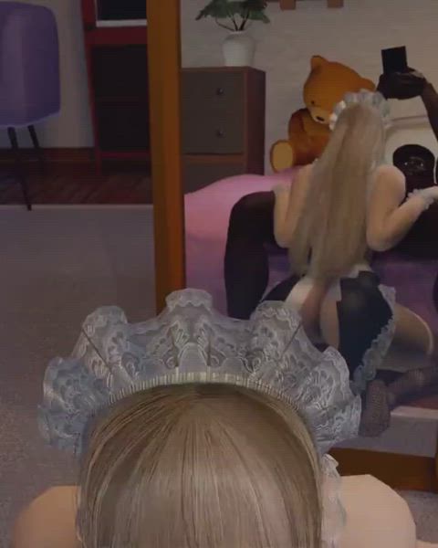 3d animation bbc big tits blonde blowjob blue eyes bubble butt maid vertical clip