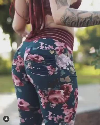 ass booty dancing latina leggings tattoo thick twerking clip