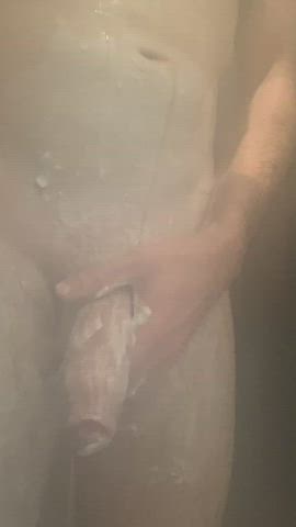 cock gay masturbating shower soapy clip