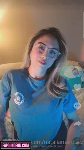 big tits boobs glasses clip