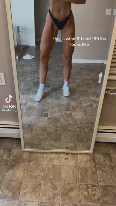 Fitness Legs Muscular Girl Tall TikTok clip