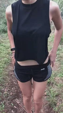 ass boobs exhibitionism outdoor strip white girl clip