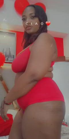 BBW Big Ass Big Tits Curvy Ebony Red Fox Sensual Sex clip