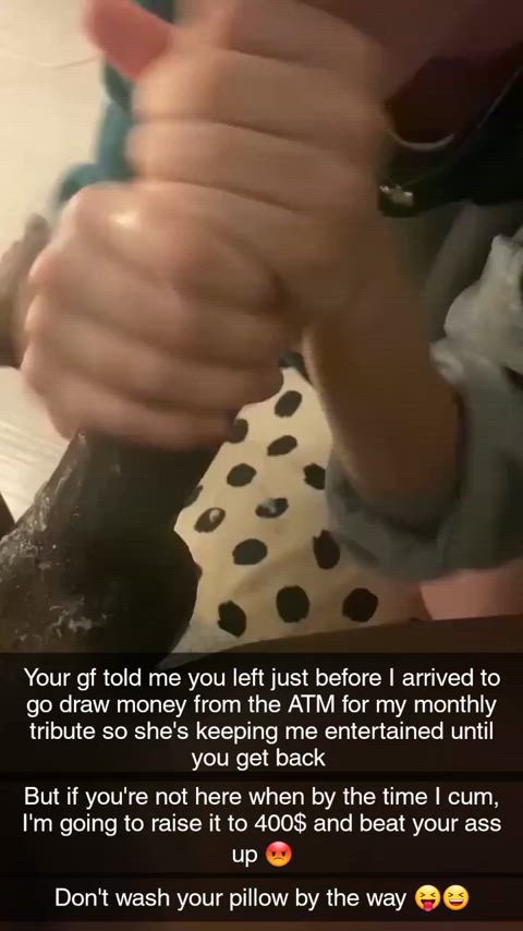 Couldn't she find another way to entertain him that didn't involve sucking his dick