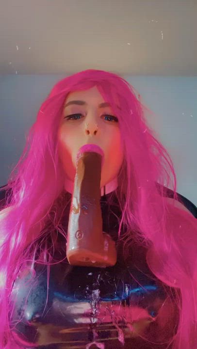 BBC Cock Worship Dildo Hypnosis Messy Pink Sloppy Solo clip