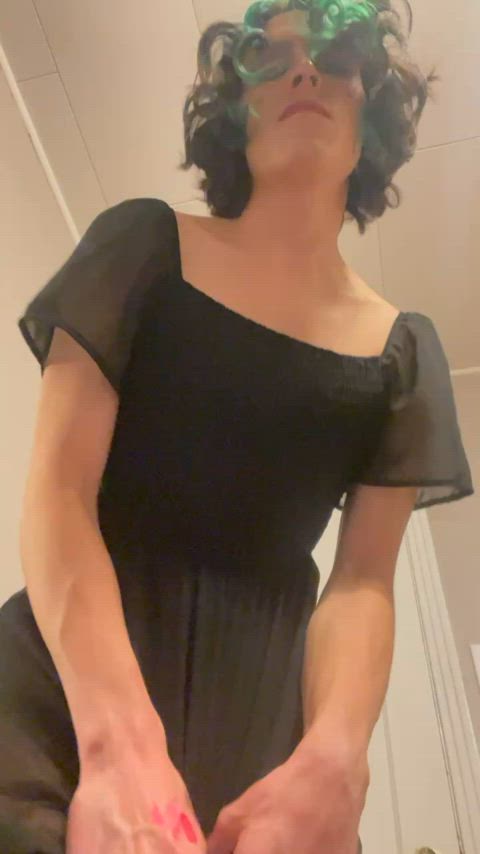 Were you expecting a massive cock under this dress??