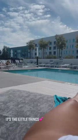 Bikini Pool White Girl clip
