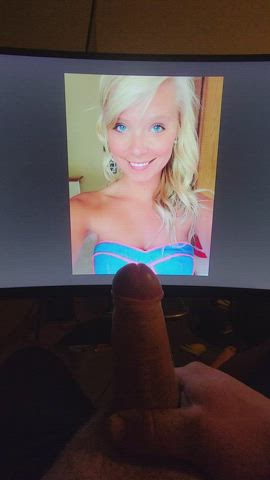 blonde cock jerk off masturbating petite white girl clip