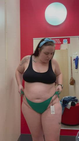 BBW Big Tits Changing Room Chubby OnlyFans Public Swimsuit Tits clip