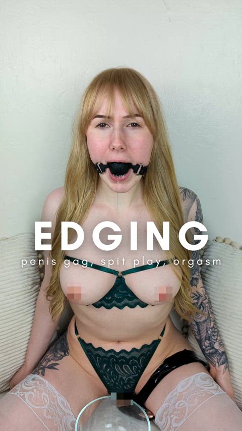 drool drooling edging gag gag reflex gagged gagging orgasm spit vibrator clip