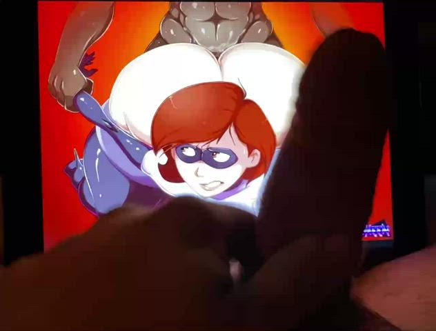 Jerking off to Helen Parr aka ELASTIGIRL getting piped