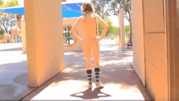 dancing nude public schoolgirl clip