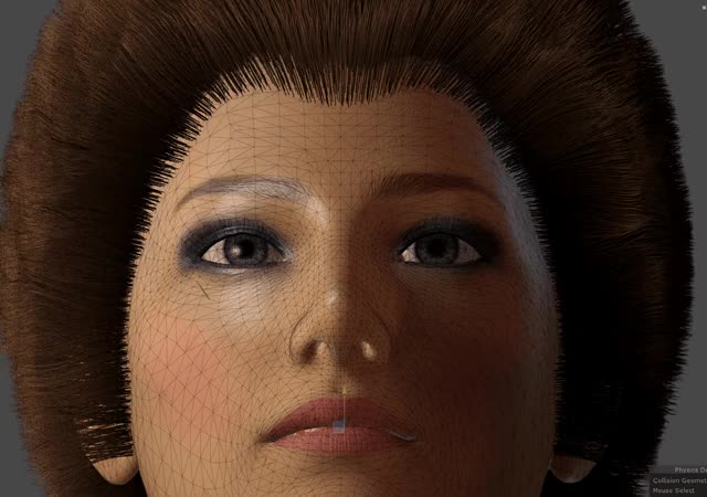 Version 3 Hair System, aligns with head - meshed