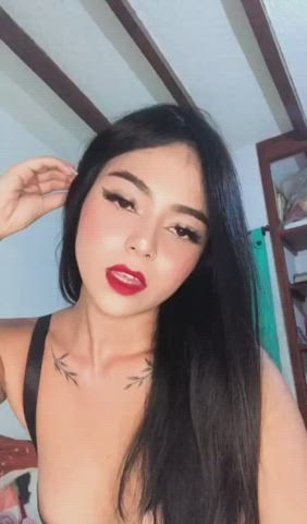 daddy eye contact indian latina lips long hair pretty tattoo tits clip