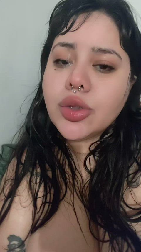 babe big tits cute facial homemade natural tits saliva spit spit on face tattoo clip