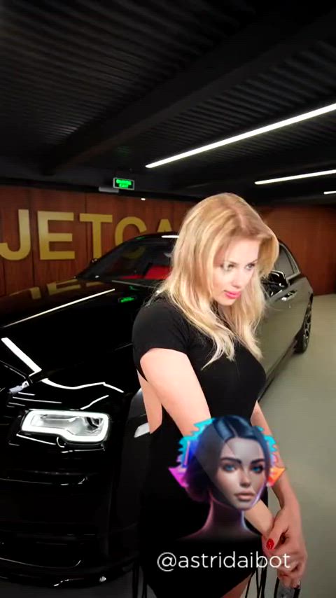 car celebrity scarlett johansson clip