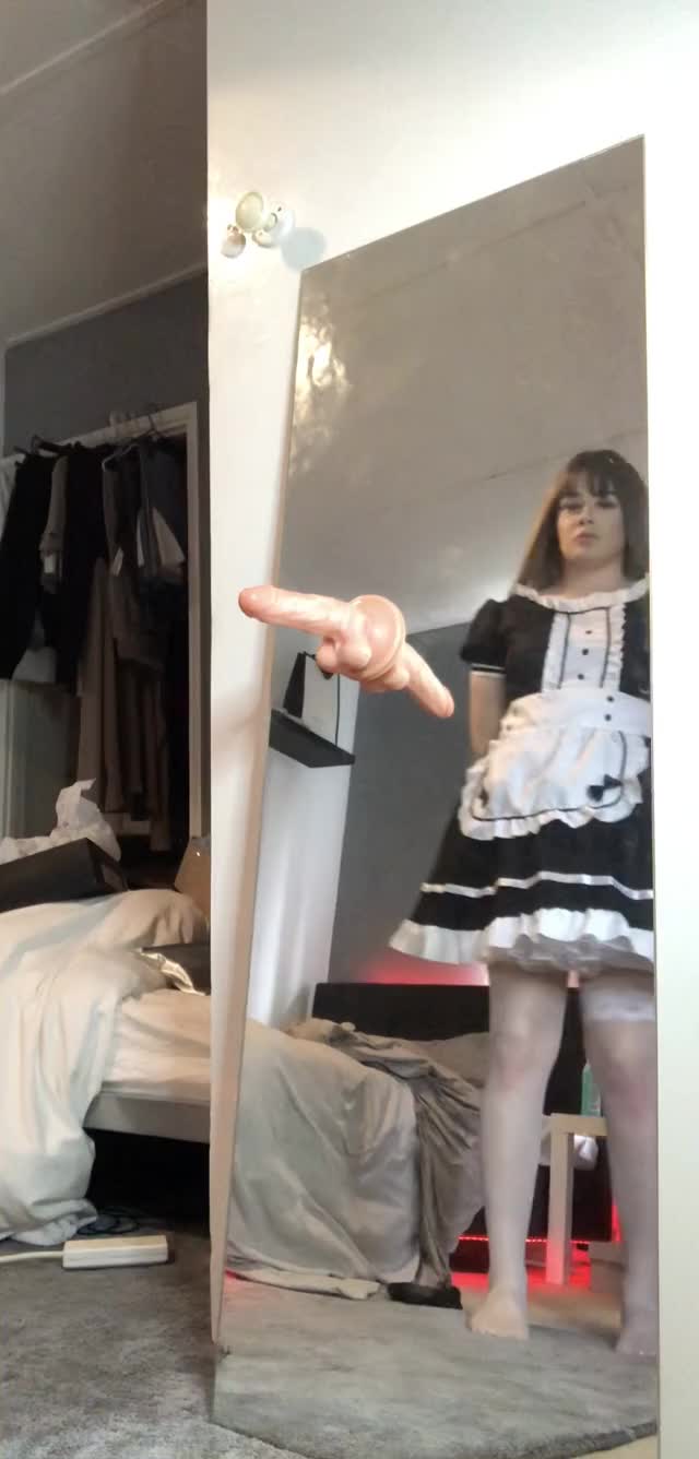 Sissy bitch getting on her knees