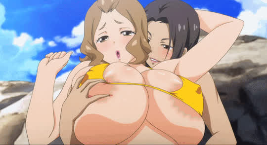 Big Tits Chubby Ecchi Groping Hentai Swimsuit Yuri clip