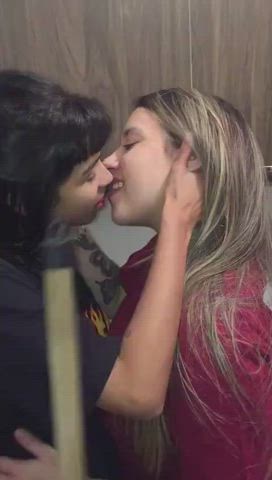 Teens making out in party