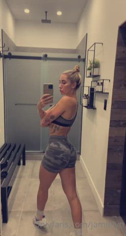 Ass Blonde Gym clip
