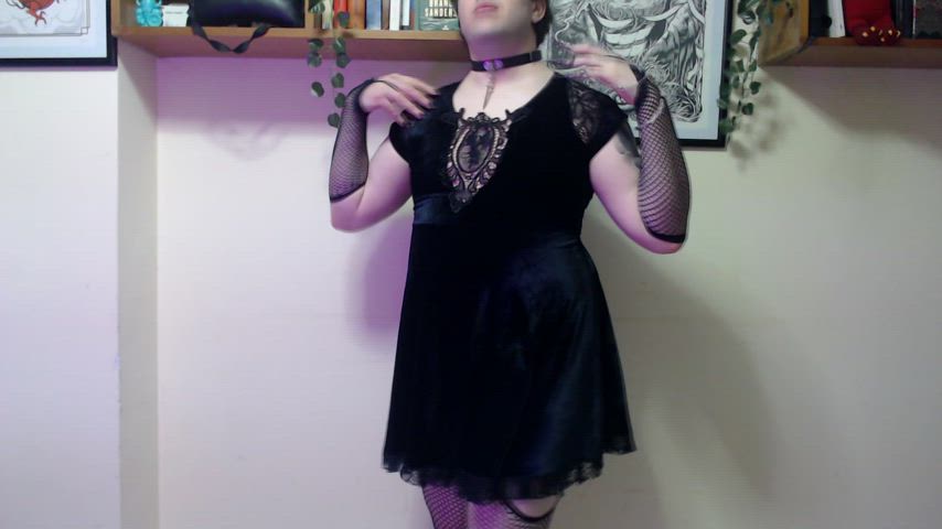 alt amateur dress femboy fishnet goth onlyfans softcore trans transgender clip