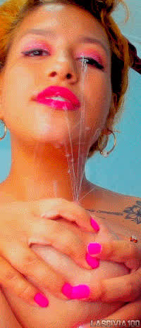 Cam Camgirl Latina Lipstick Milking Nails Natural Tits Vertical clip
