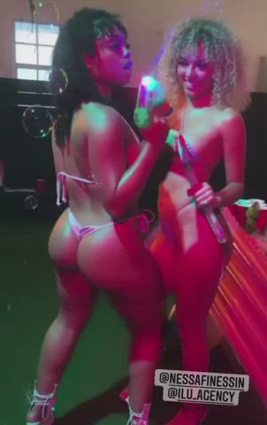 ass babe bikini booty celebrity curly hair model thong tribute clip