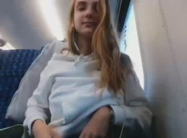 Blonde Bus Tits Porn GIF by tinkis