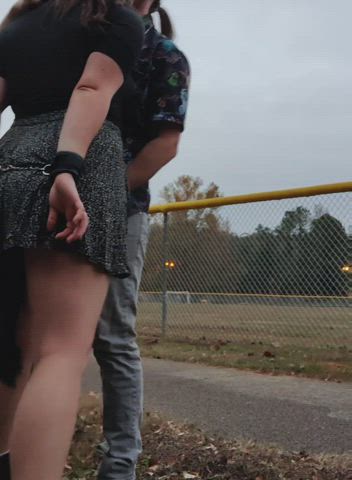 restrained, exposed, choked and made to cum at the park
