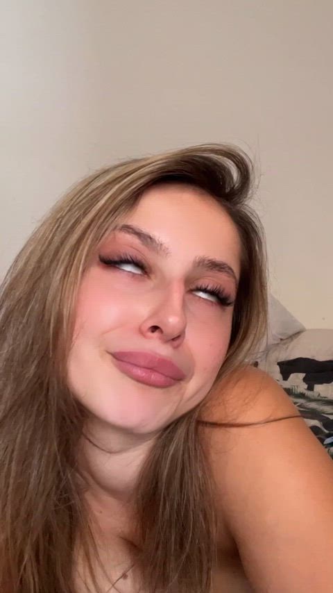 ahegao cute onlyfans teen tongue tongue piercing clip
