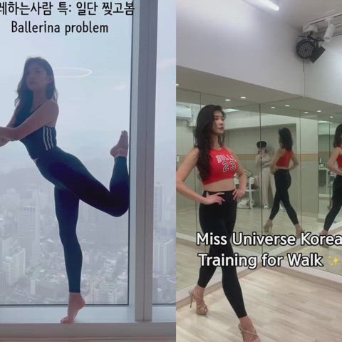 korean model stretching clip
