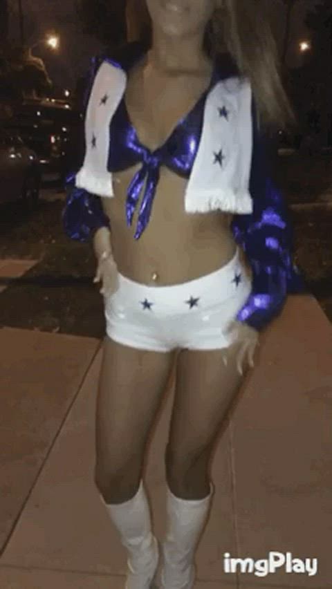 Jill as a Dallas Cowboys Cheerleader