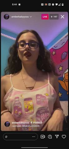 babe glasses nipples nipslip tits clip