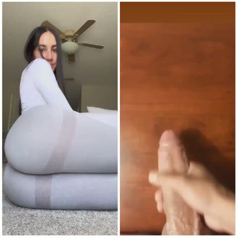 babecock big ass big dick cum split screen porn yoga pants clip