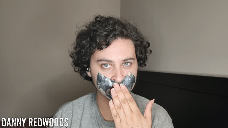 curly hair fetish gag gagged kinky kiss kissing lips lipstick surprise clip