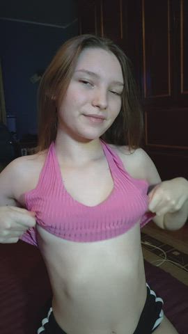 My dad caught me showing you my tits
