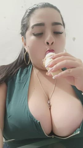 brunette food fetish latina clip