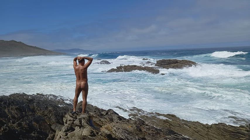 beach exhibitionist naked nude nudist nudity outdoor solo clip