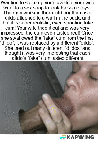 blowjob caption cheating cum cum in mouth cum swallow cumshot glory hole milf wife